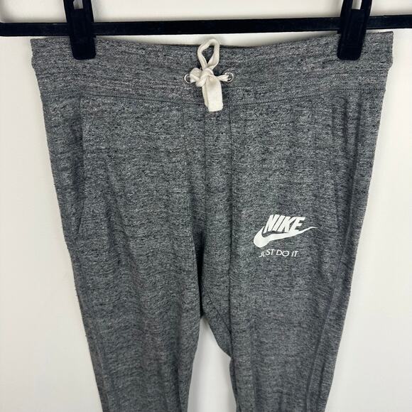 Nike Womens NSW Vintage Gym Activewear Casual Logo Heather Grey Jogger Pants XS - Picture 3 of 9